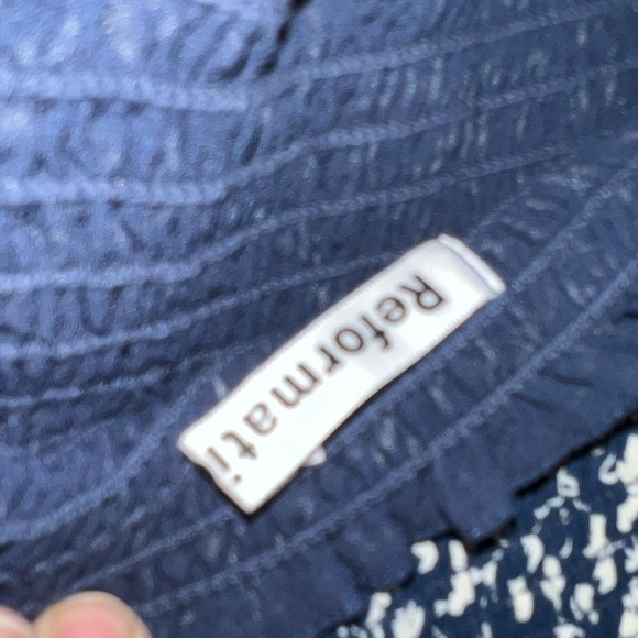 NWT Reformation navy and white dress - Picture 8 of 8